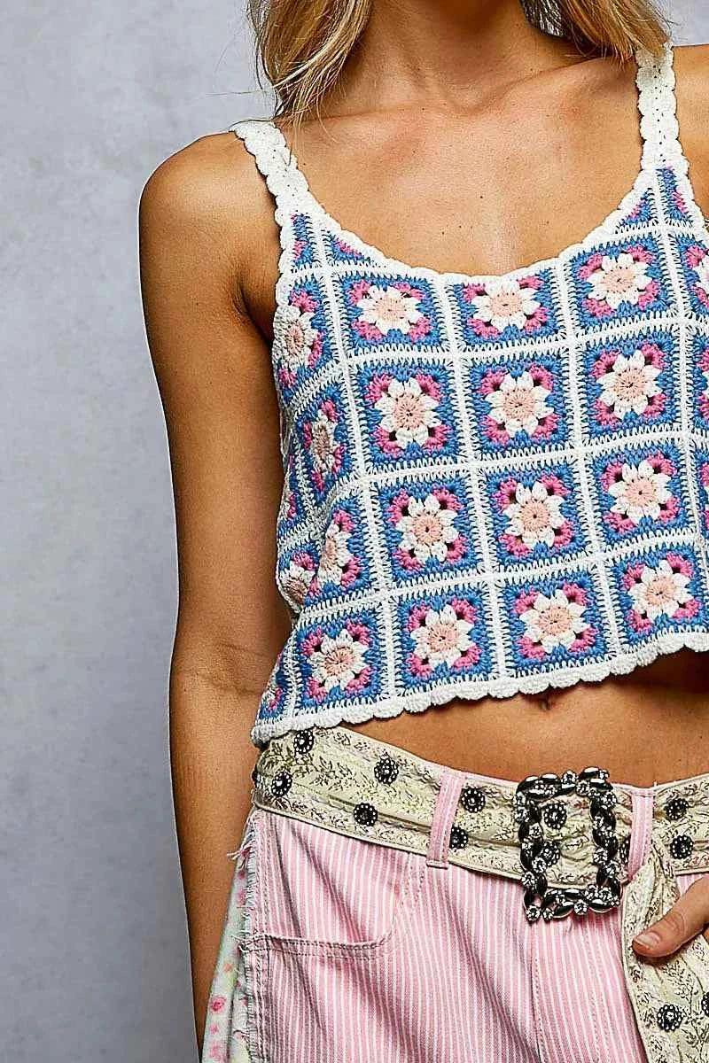POL Scalloped Edge Cropped Crochet Cami with Granny Square Pattern f70cc45a-6089-4248-9770-74f5be9b65e5-Max-Origin