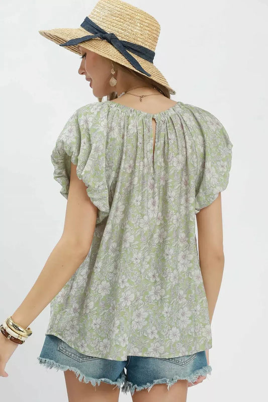 Floral Puff Sleeve Blouse f70d7aa4-dd58-428f-88f5-db501344e284-Max-Origin