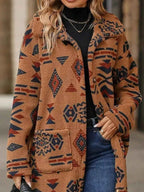 Geometric Button Up Longline Coat f70da343-39a7-4862-a9ac-80f9f9805962-Max-Origin