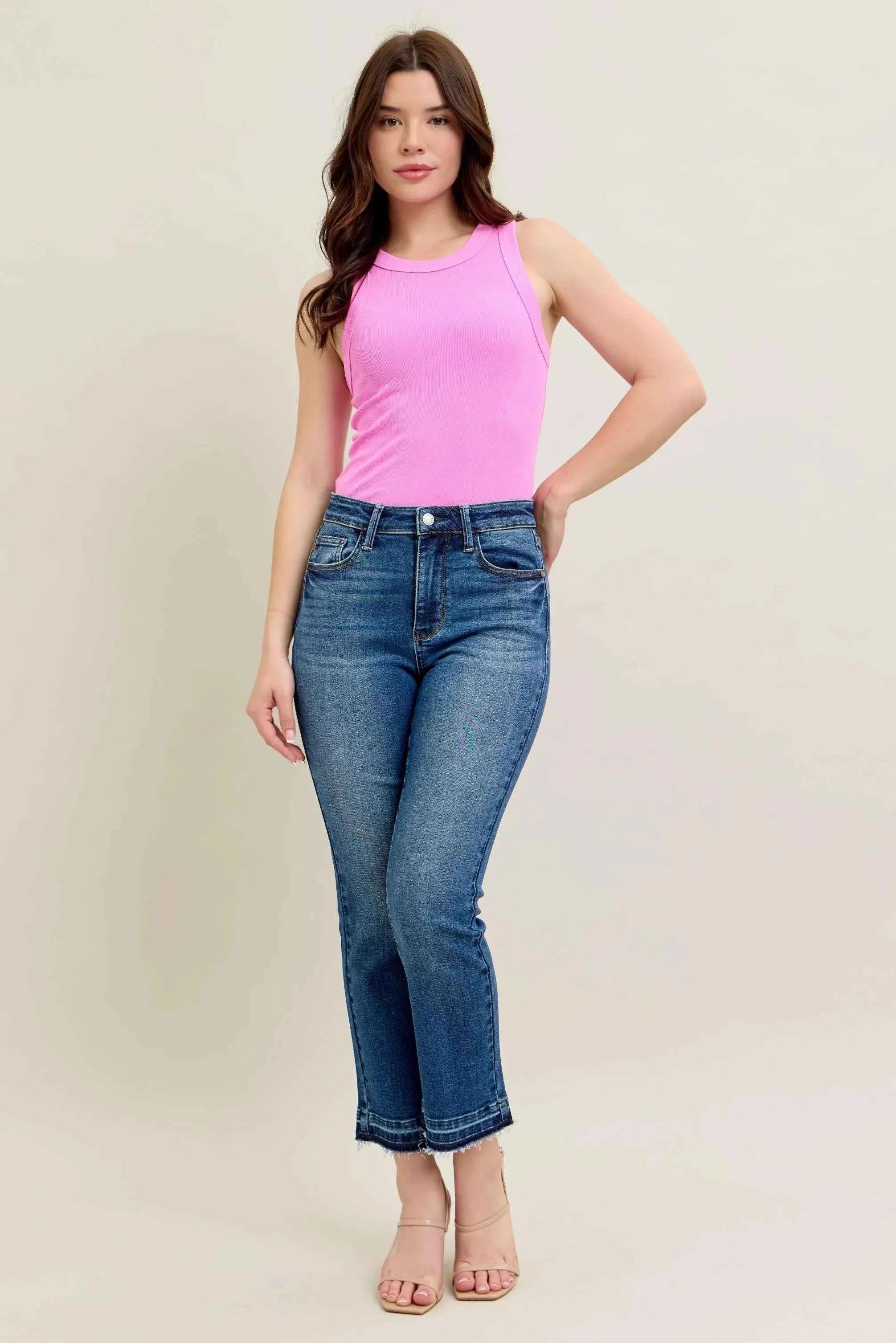Judy Blue Full Size Hw Vintage Wash Release Hem Kick Flare Jeans Plus Size f7111a89d7114b96ac2c600d96e72c4c-Max-Origin
