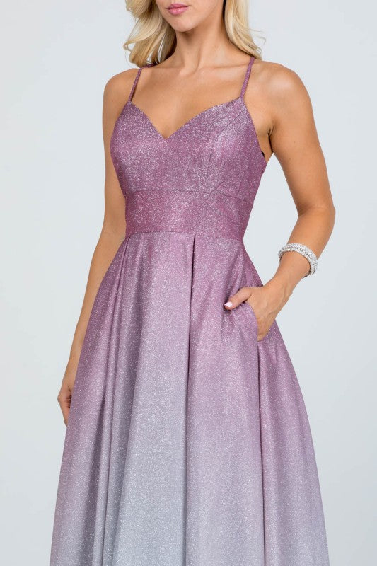 Glitter ombre prom dress – lace-up back chiffon evening gown for women f71185b9-9c81-4df2-9108-6c8c4034631d
