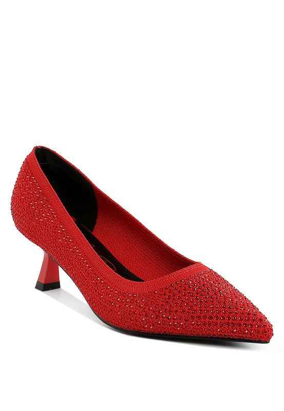 Vimto Breathable Flyknit Rhinestone Pumps f711d22e-1b82-42ef-9480-3f700d728949