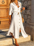 Button-Front Belted Shirt Dress White f717a6bc389f4120b4f0a20400b9dd54-Max-Origin