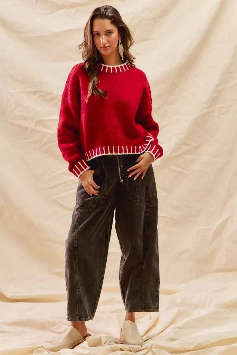 SO ME Loose Fit Christmas Holiday Sweater f74990db0f674a09baeb32bc0c4b81dc-Max-Origin