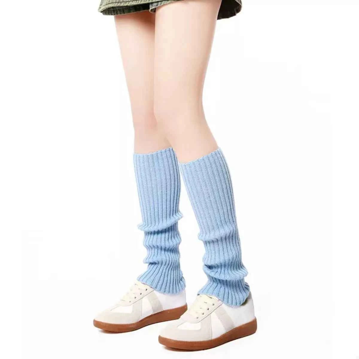 Ribbed Knit Leg Warmers Light Blue One Size f74f51c4-6acd-4e6e-b520-a87e7eed7b5a-Max-Origin