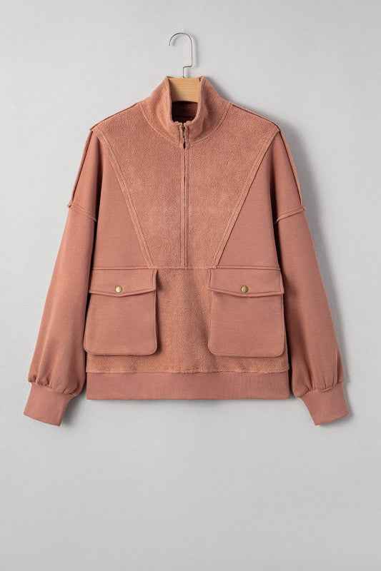 Mabel Half Zipper Baggy Sweatshirt f750ec5f-c6ee-4eb8-ad8e-e42f9e49f2ee