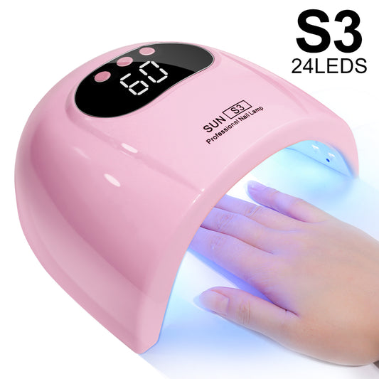 UV Nail Lamp, UV Light For Gel Nails LED Nail Dryer With 3 Timer, Smart Sensor, LCD Display Fast Curing Gel Nail ish Nail Art Tools Manicure Accessories Pink f755c493-23df-44eb-9d4d-0907440d4c12