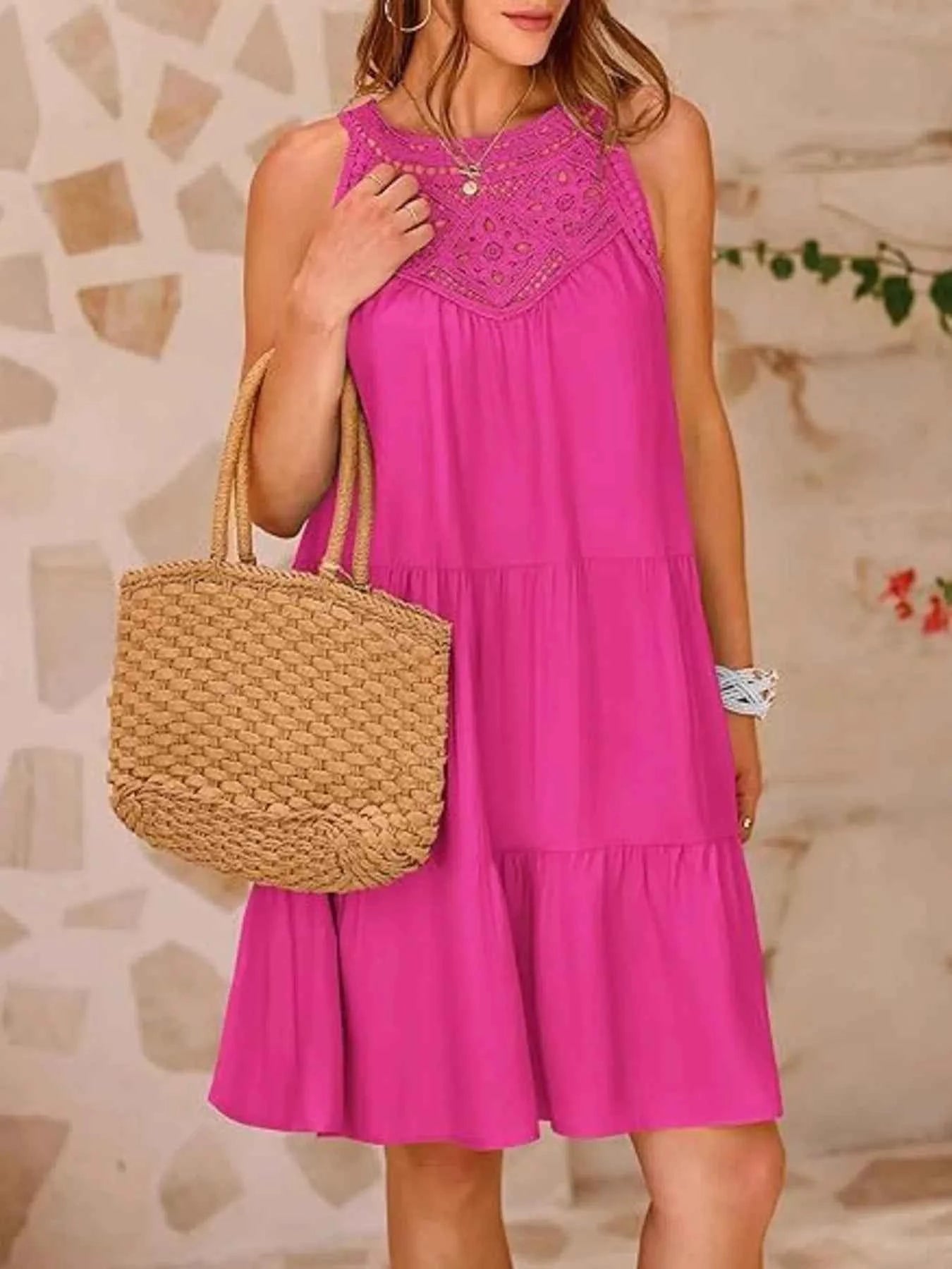 Crochet Lace Tiered Summer Dress f75a47f598cd4d23b38df0b246a4c196-Max-Origin