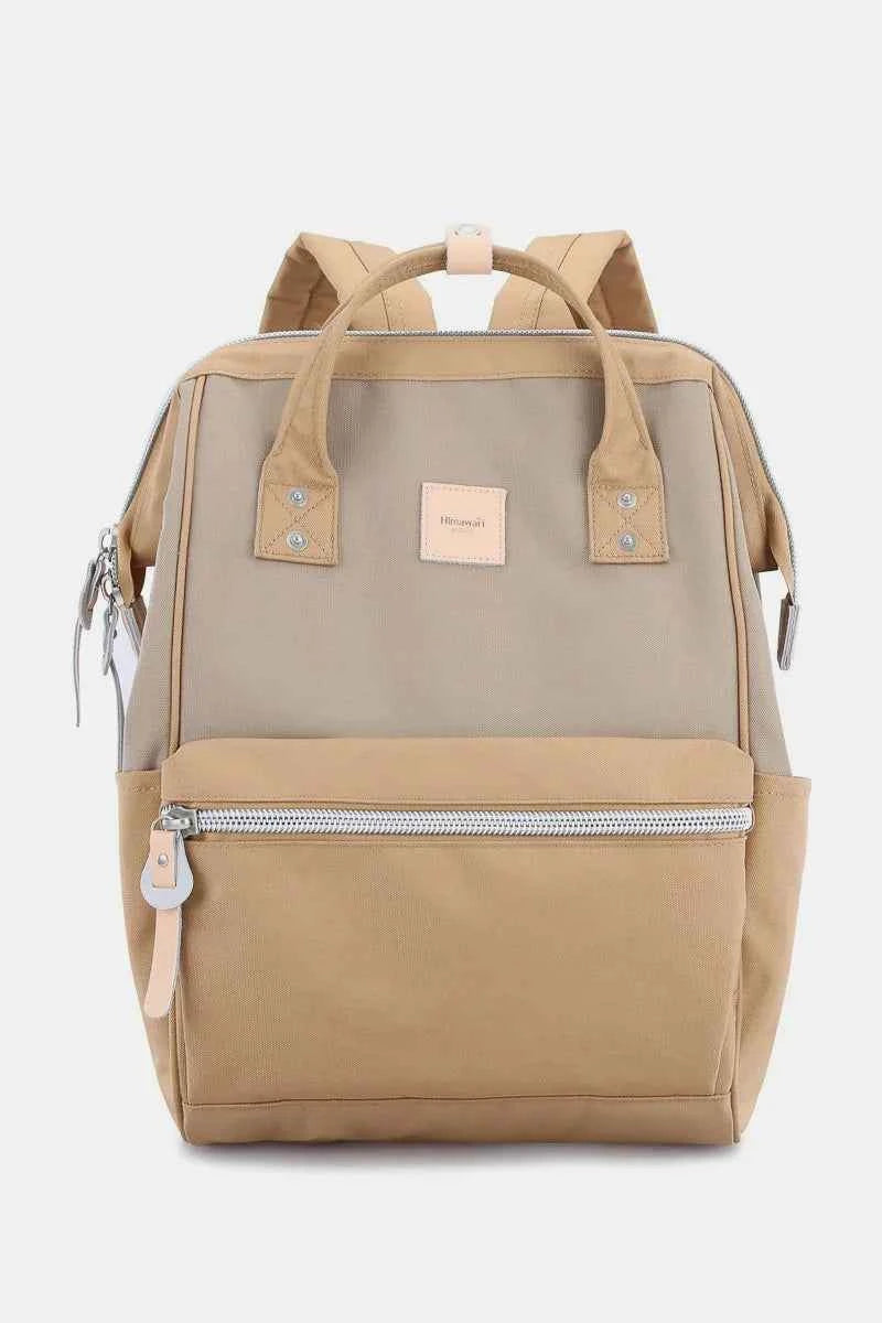 Himawari Water Resistant Canvas Backpack Bag with Side Pockets Camel Khaki One Size f75cb009-5ec3-4c7a-b623-ee4ff2488bd6-Max