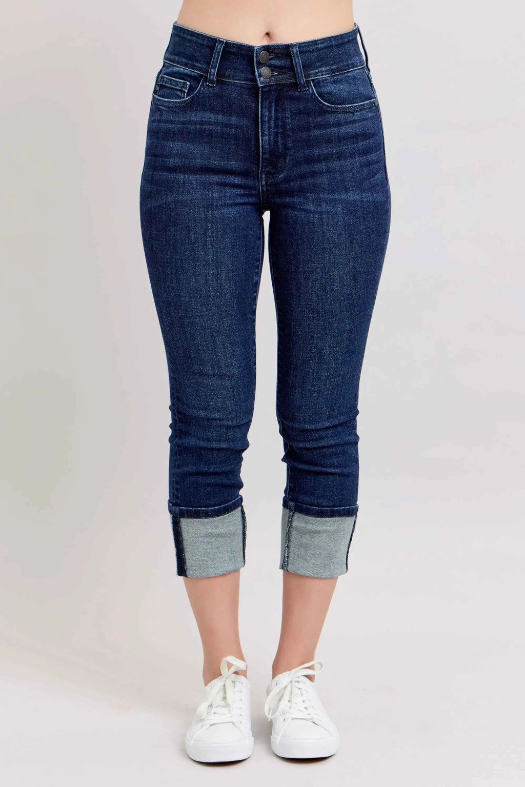Judy Blue High-Waist Double Waist Band Skinny Jeans DK f77ba784496444098ee4409371cc2ca4-Max-Origin