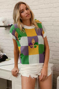 BiBi Sequin Embroidery Mardi Gras Checker Sweater Top IVORY MULTI f77e6f512df947fda3a6537d265ce56c-Max-Origin