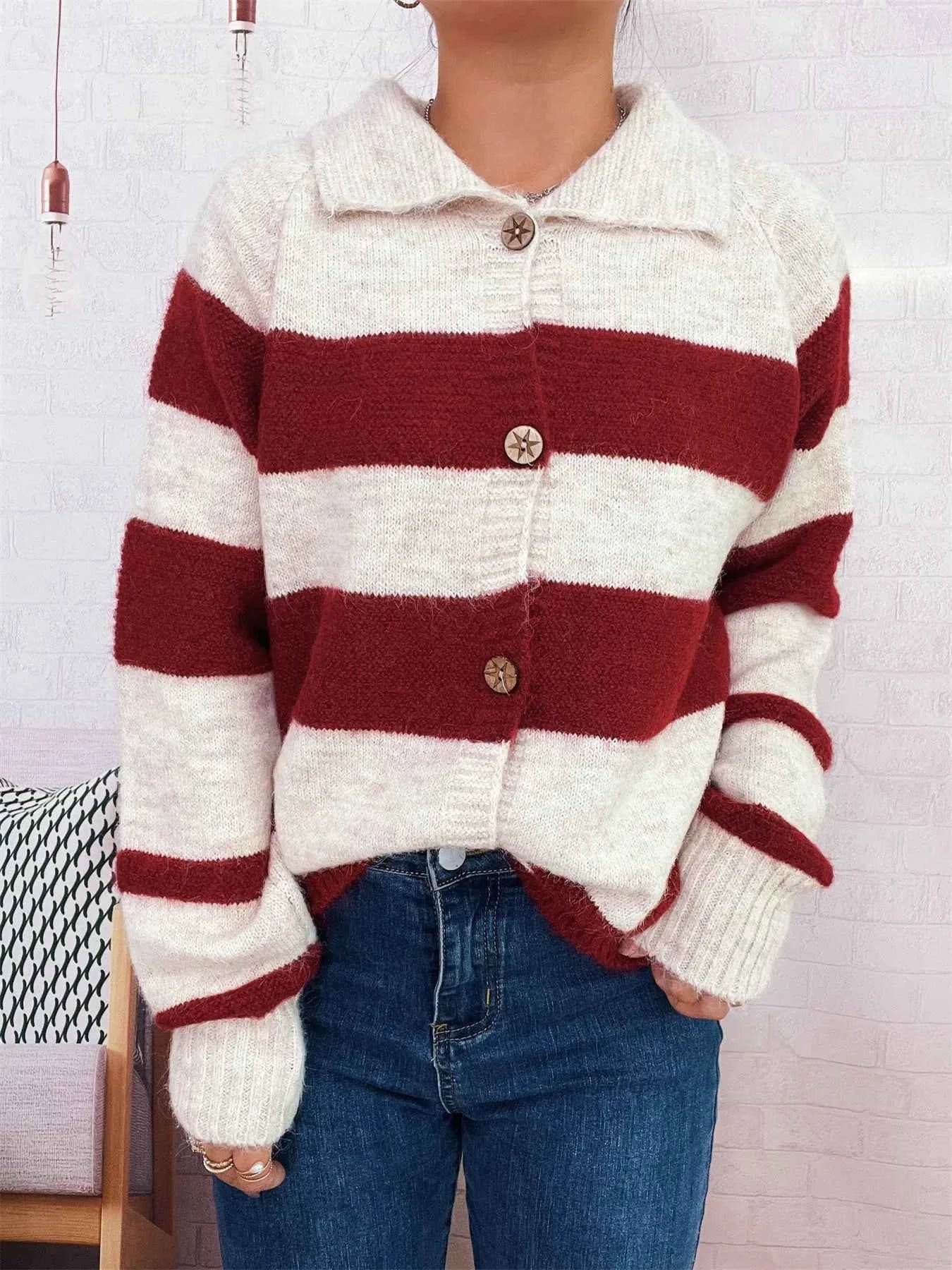 Striped Button-Up Cozy Cardigan f7891cb87dff4fa9abee7e81a3073f76-Max-Origin