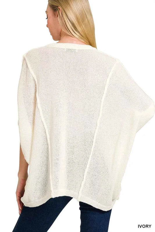 Zenana Drop Shoulder Short Sleeve Knit Top f7959b9f34484db9a7e603f243481789-Max-Origin
