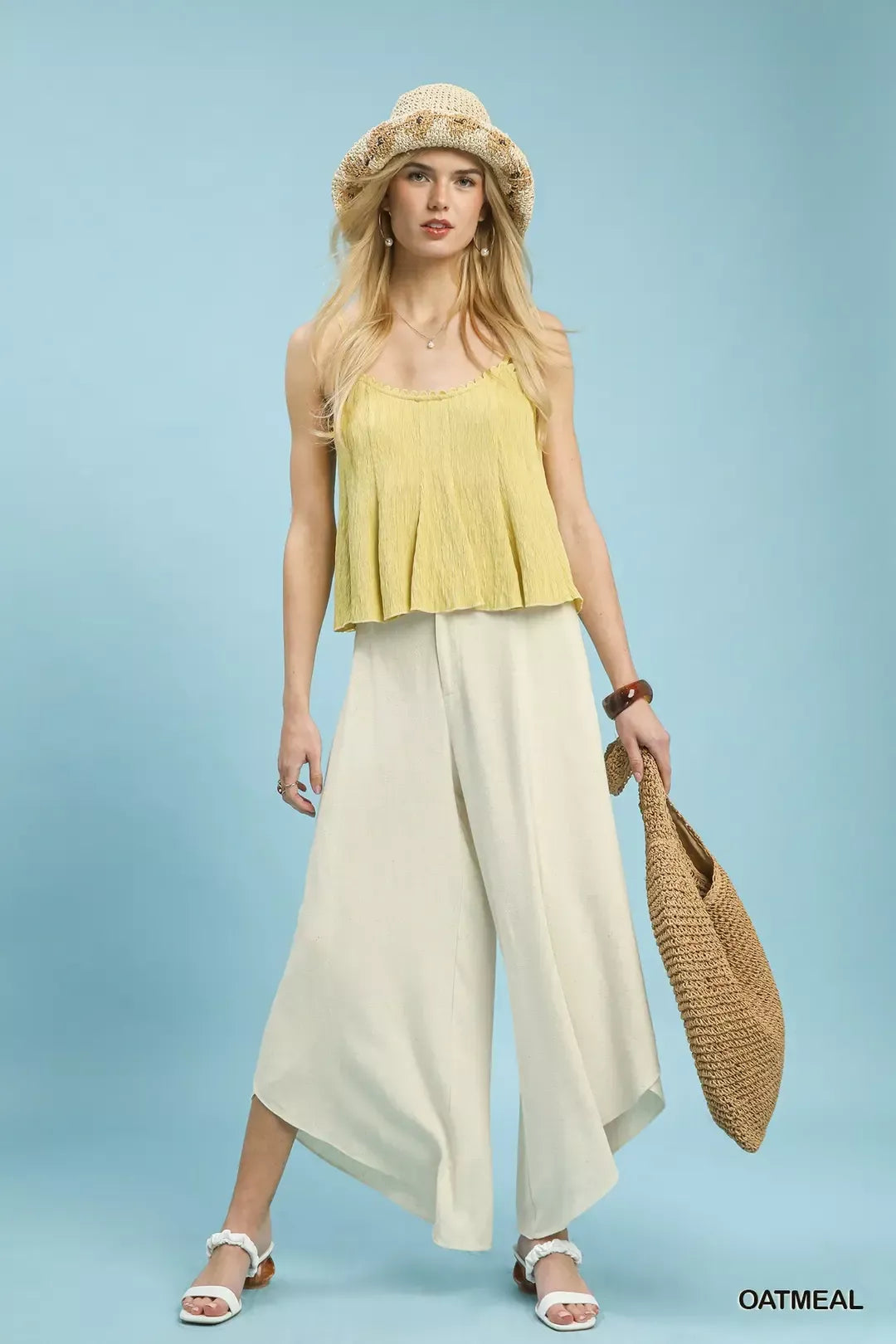 Umgee Flowy Asymmetrical Hem Wide Leg Pants f7964bbe-dae4-4243-9593-dea89cd367b3-Max-Origin