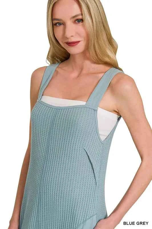 Zenana Knit Waffle Wide Leg Overalls f79c70cabd4f4d258a0562b1d62510fe-Max-Origin