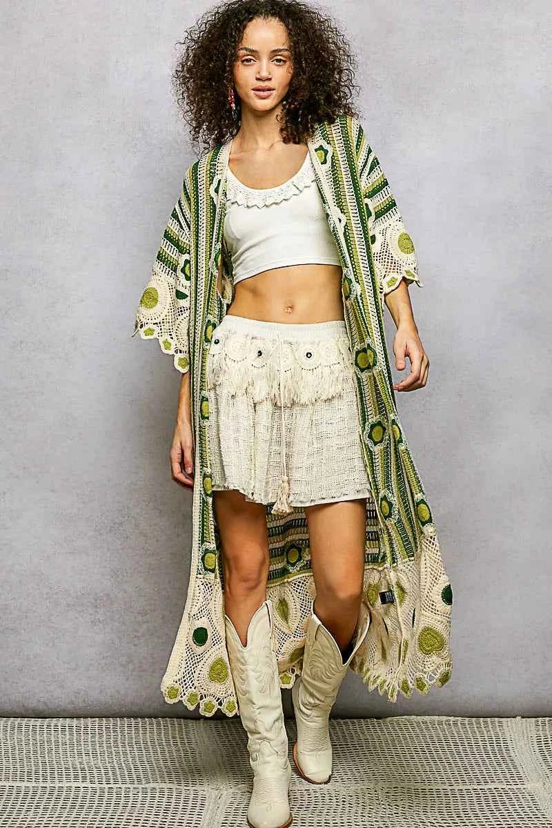 POL Striped and Floral Pattern Crochet Longline Cardigan f7ad6fca-e5de-4ca9-9258-08985ccb9370-Max-Origin