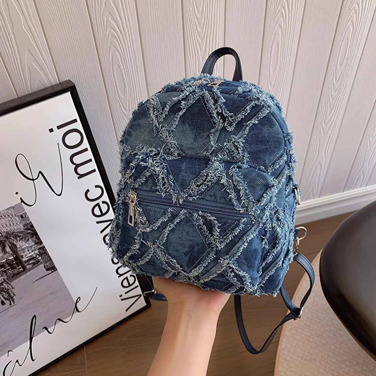 Fringe Edge Mini Backpack Bag Dusty Blue onesize f7ae49ec302745069f3dc7f869eeeec6-Max-Origin