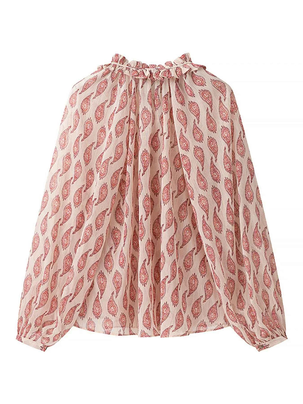 Paisley Print Frill Tie Neck Long Sleeve Blouse f7b9a9ddc35a4f7a9120d3fa66ffc535-Max-Origin