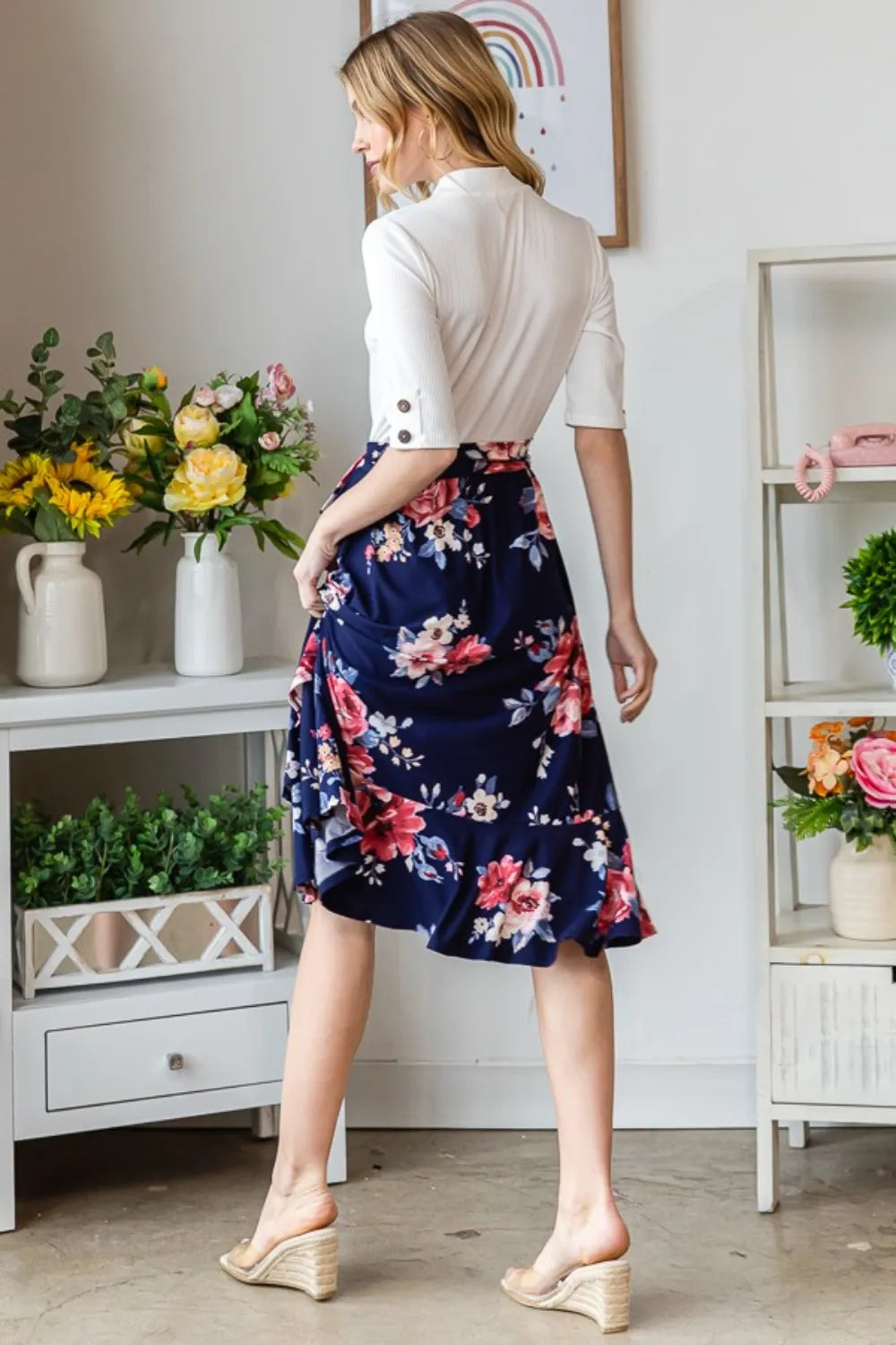Reborn J Floral Wrap Ruffled Dress f7eb6d22-a41a-4811-b3a9-52751d4b4c39-Max