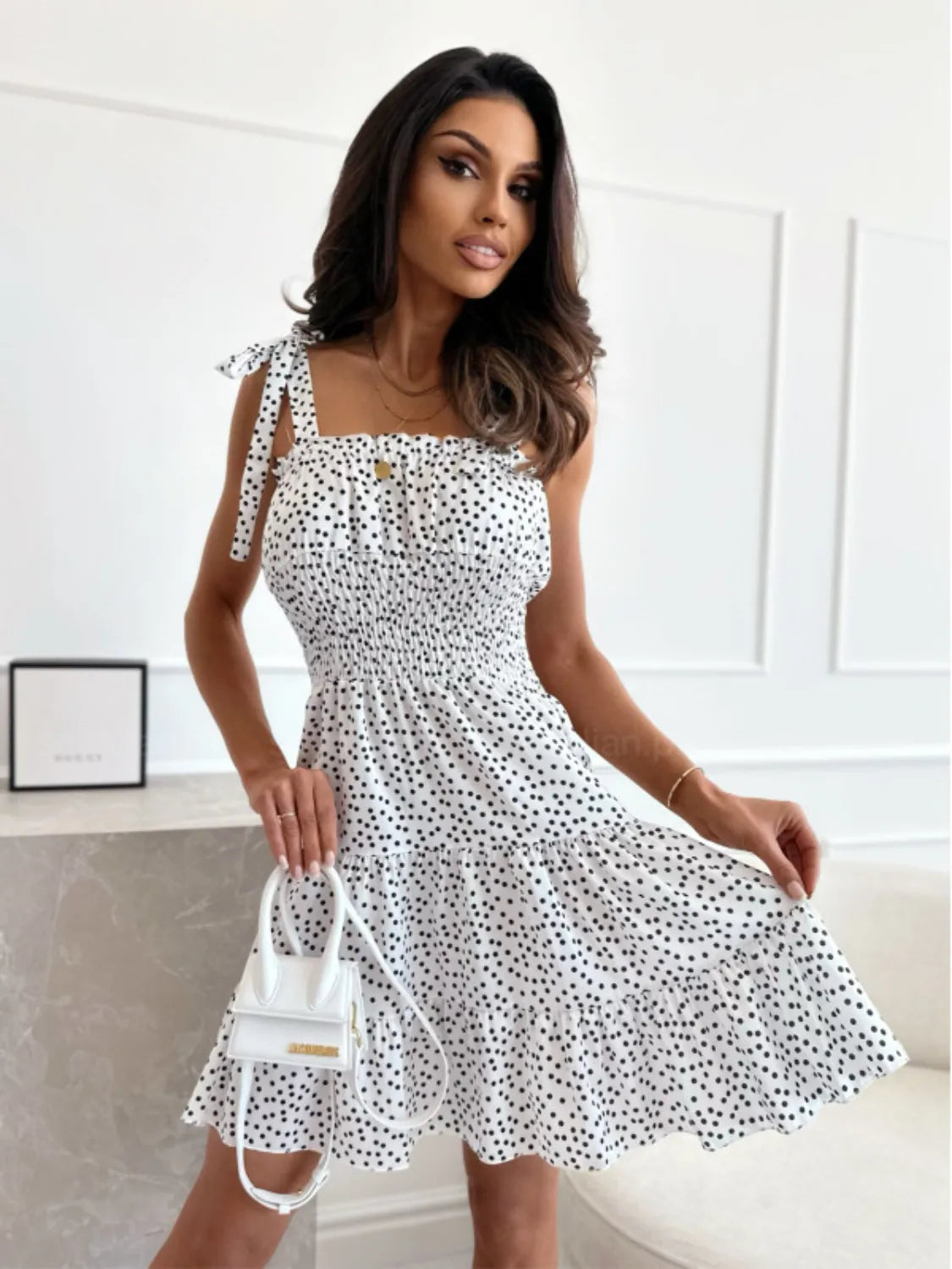 Polka Dot Square Neck Mini Cami Dress f80c01fe-2f59-4361-9277-90c87de29300-Max-Origin