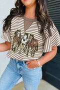 Sequin Striped Round Neck T-Shirt Taupe f814ffb9-7478-41d4-acc0-dcc6d5d67671-Max-Origin