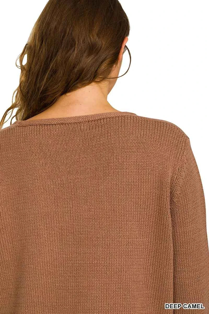 Zenana Beach V Neck Sweater f857c57d-40f8-49be-8cfe-3f95d02ef322-Max-Origin