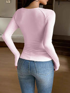 Lace Trim Long Sleeve T-Shirt f864b6d14c7b4ea8a113c8fa16104105-Max-Origin