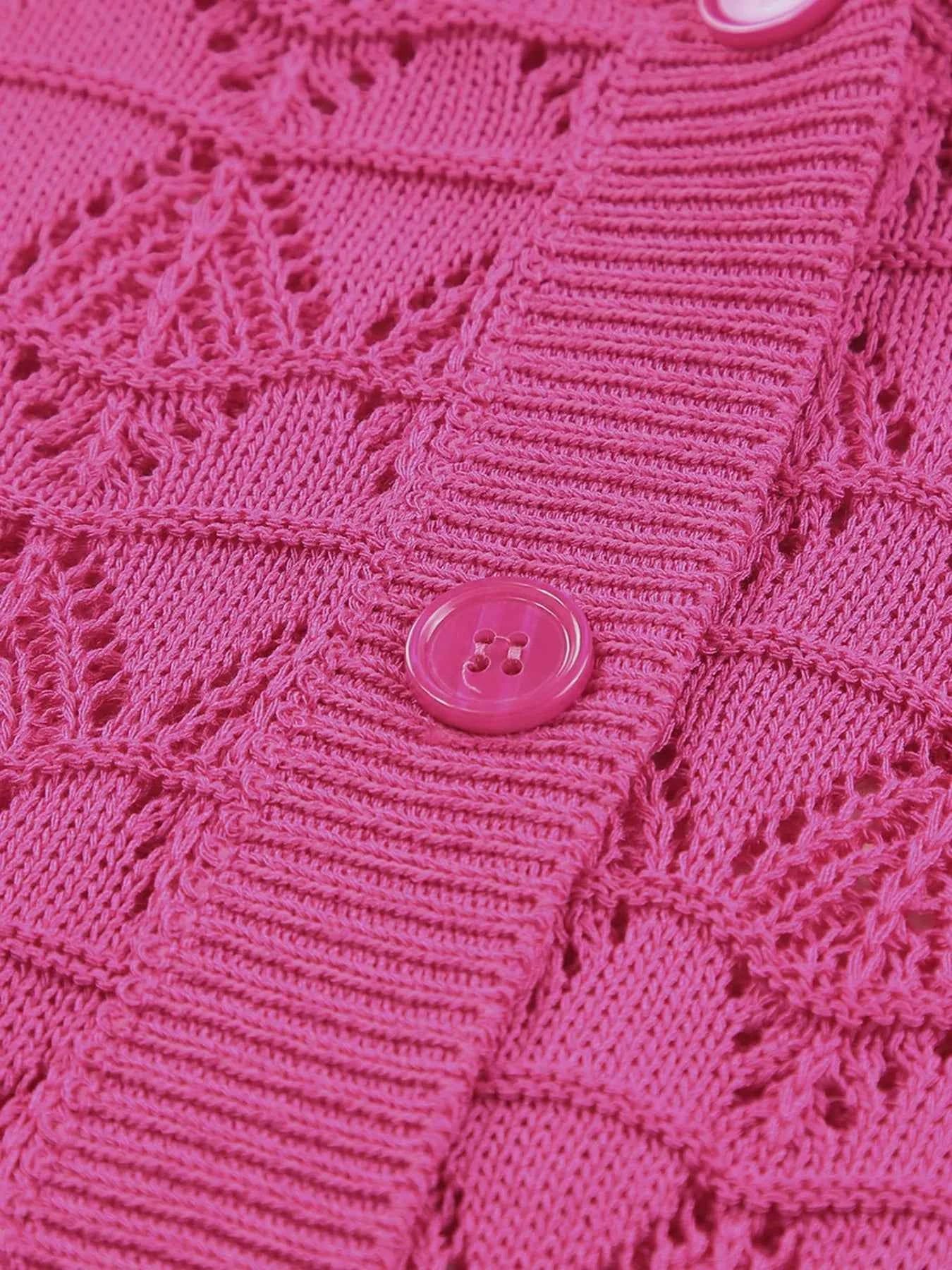 Buttoned Front Openwork Cardigan f86f1ed56e5b4eba8287fb5ca097db8a-Max-Origin