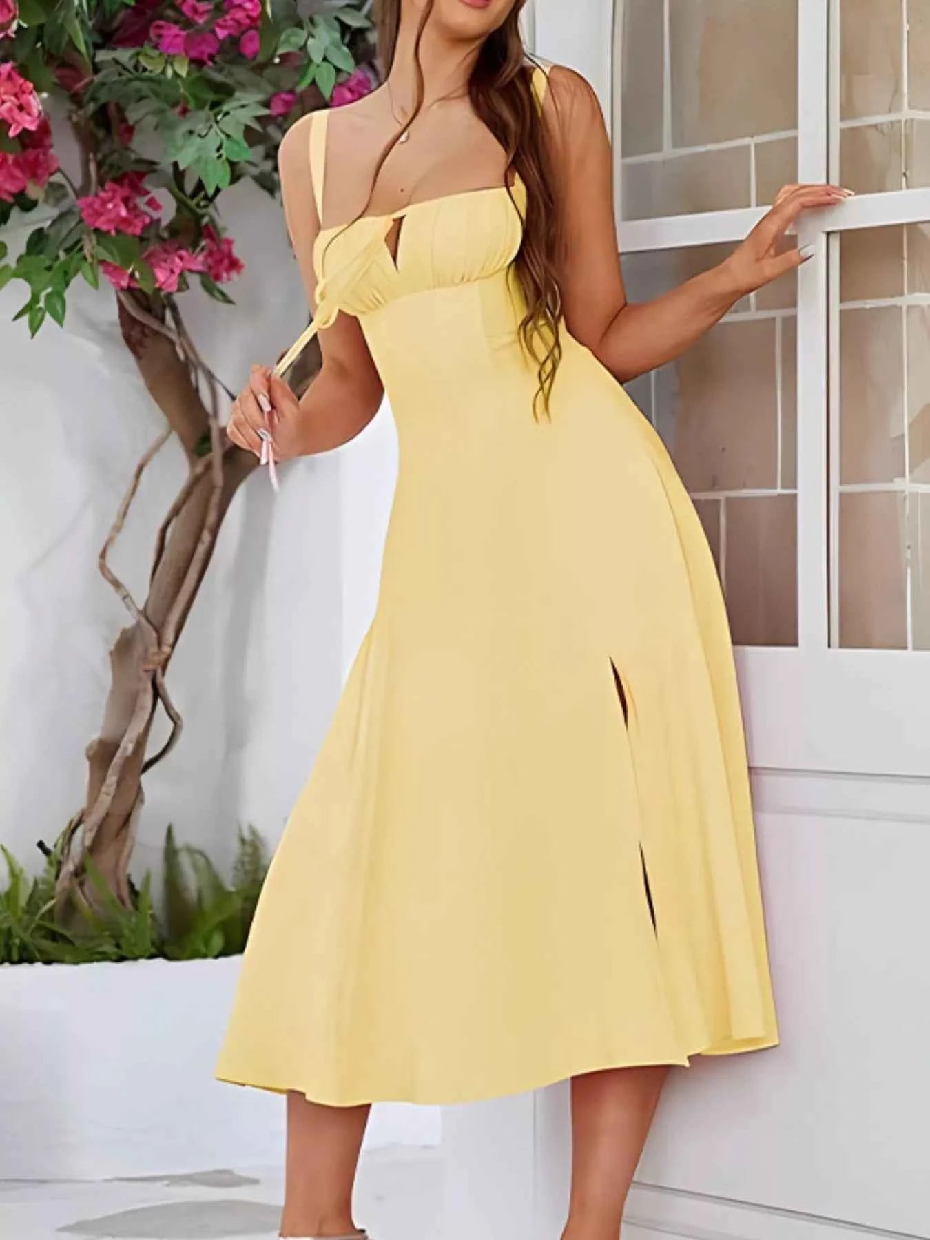 Tie-Front A-Line Midi Dress f8713ec5-adba-4739-99d0-9a71dec1d8ff-Max-Origin