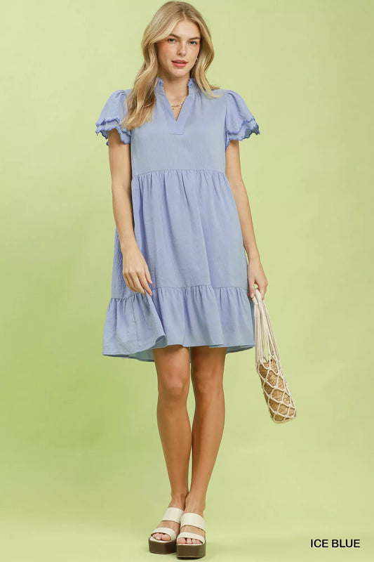 Scallop Flutter Sleeve Tiered Mini Dress f87721c8-7dac-4af2-801d-f427fb9bae36-Max-Origin