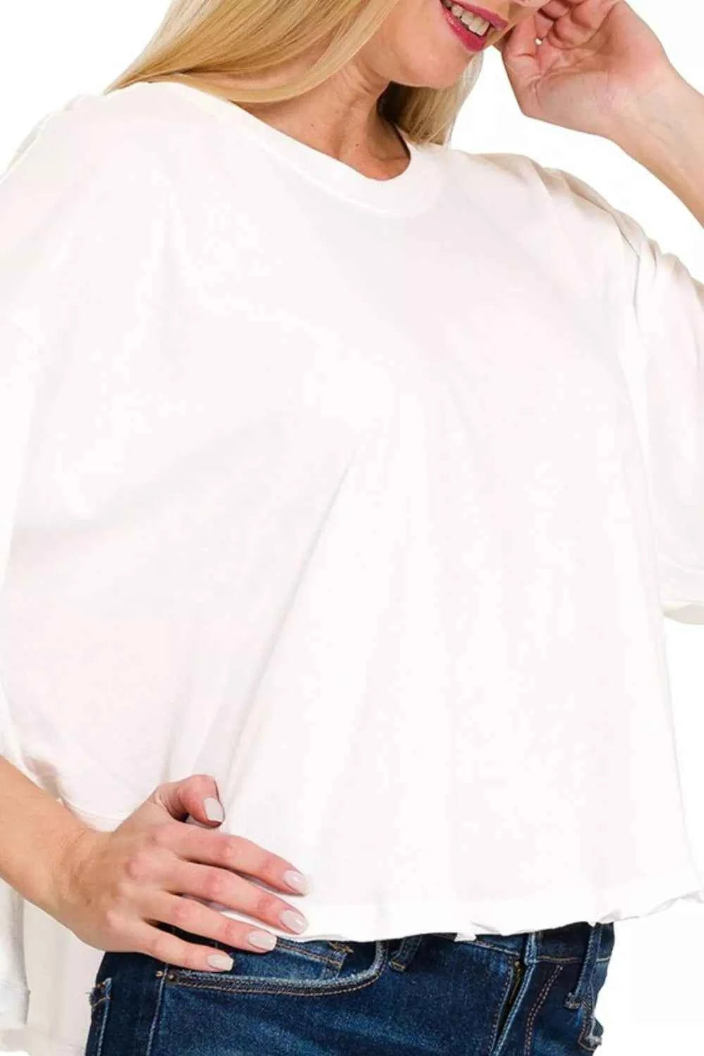 Cotton Round Neck Short Sleeve T-Shirt f8ab2204-fb6d-4b27-9f02-322c19d5c3a7-Max-Origin