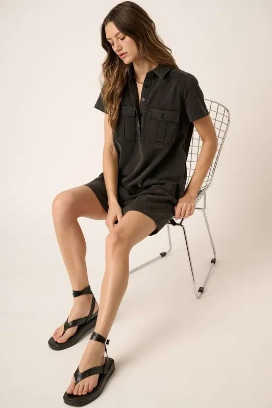 Mittoshop Button Detail Collared Neck Short Sleeve Shirt Dress f8c1e2e7-d9ae-4bc2-81f2-6f76a7411297-Max