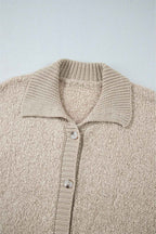 Jet Stream Collared Drop Shoulder Button Up Cardigan with Pocket f8c47f554fdf484d