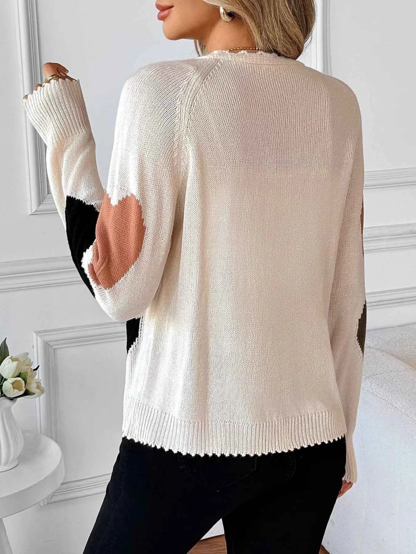 Heart Pattern Button-Up Cardigan f8c83955-eab4-4853-9168-794ef959d2bc-Max-Origin