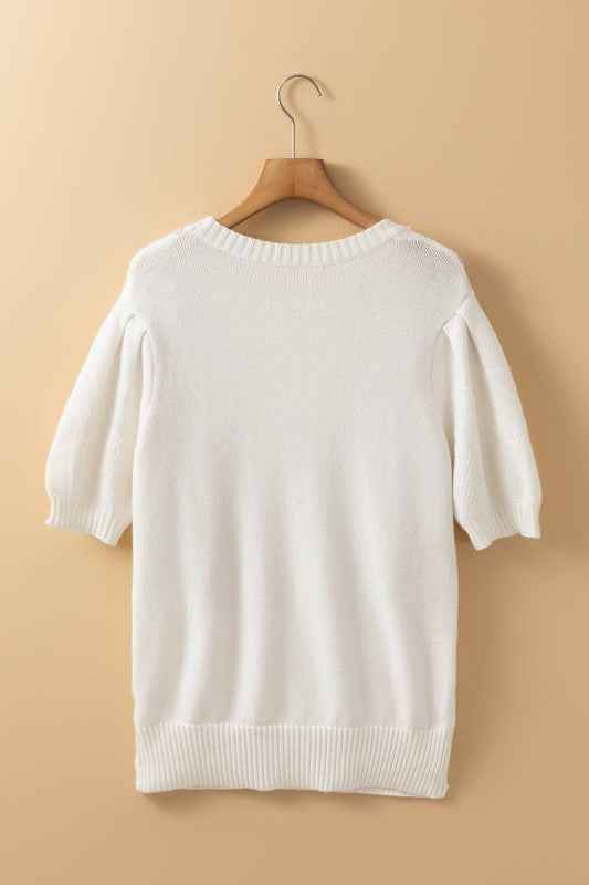 Nova Knit Short Sleeve Sweater f8cacfe6-331d-4efb-8c69-d8a9eaf95faa