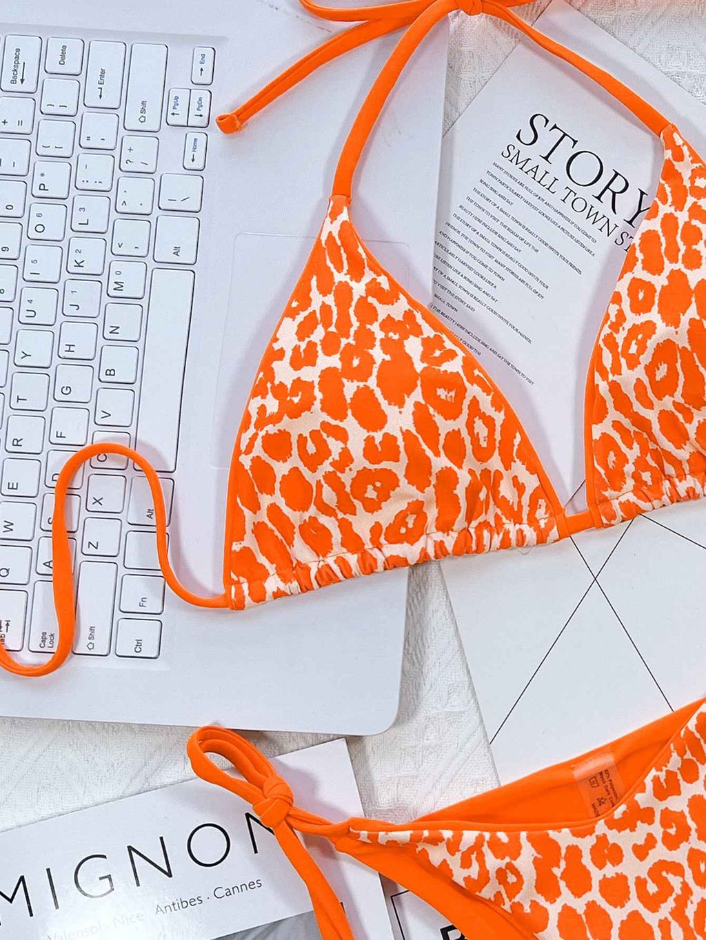 Leopard Print Halter Neck Tie Side Bikini Set f8e75f42e899439ea9d45f364905bf74-Max