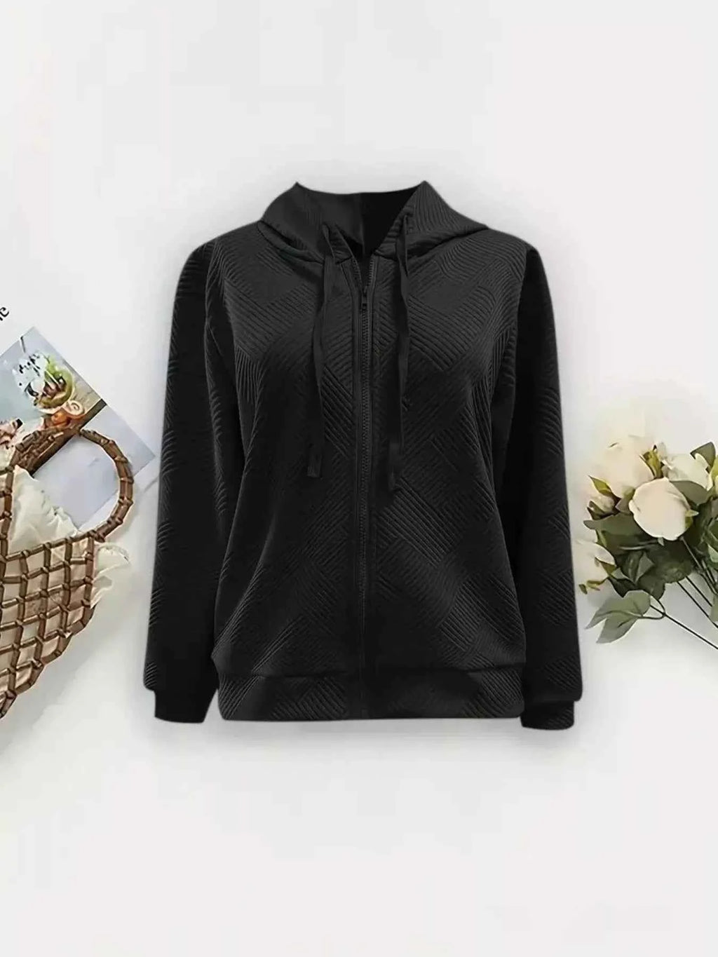 Textured Zip-Up Hooded Jacket f8ea5b6e0d9b4524a573de4ea92ff18b-Max-Origin