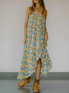 Asymmetrical Hem Printed Halter Neck Dress Multicolor f8eb3850-7434-4087-a139-48c21ea8a42e-Max-Origin