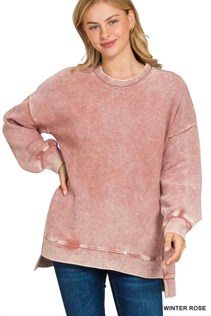 Zenana Full Size Acid Washed Double Ribbed Hi-low Sweatshirt Plus Size WINTER ROSE f8f94015f8544207aabb49b790206fd0-Max-Origin