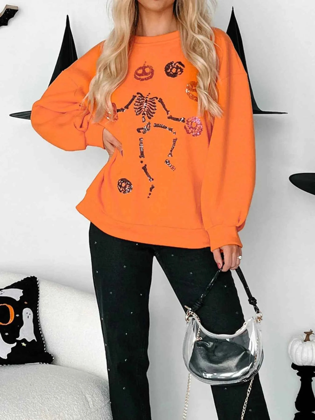 Halloween Skeleton Pumpkin Sweatshirt f8fc154e-56da-4313-bc45-f0711abdade3-Max-Origin