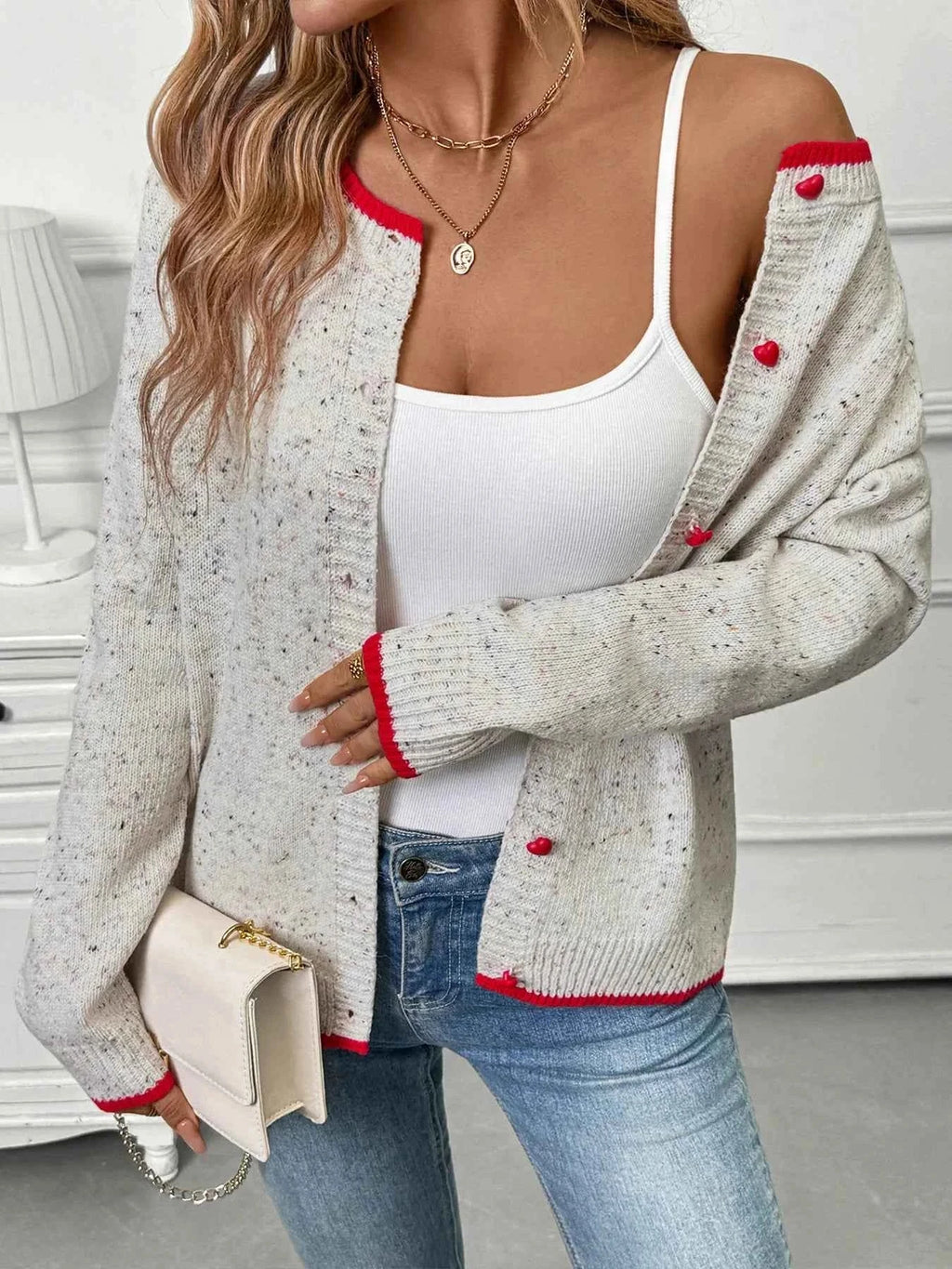 Contrast Trim Button Up Long Sleeve Cardigan f8ff0c51a4be4bb6b31918d872488752-Max-Origin