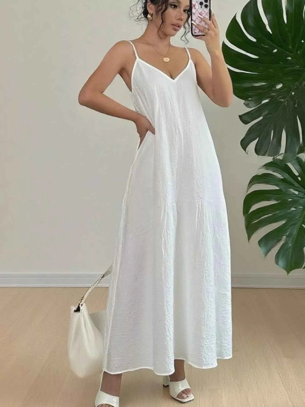 Spaghetti Straps V-Neck Dress f9230d75-43be-4397-a541-ab753ab68873-Max-Origin