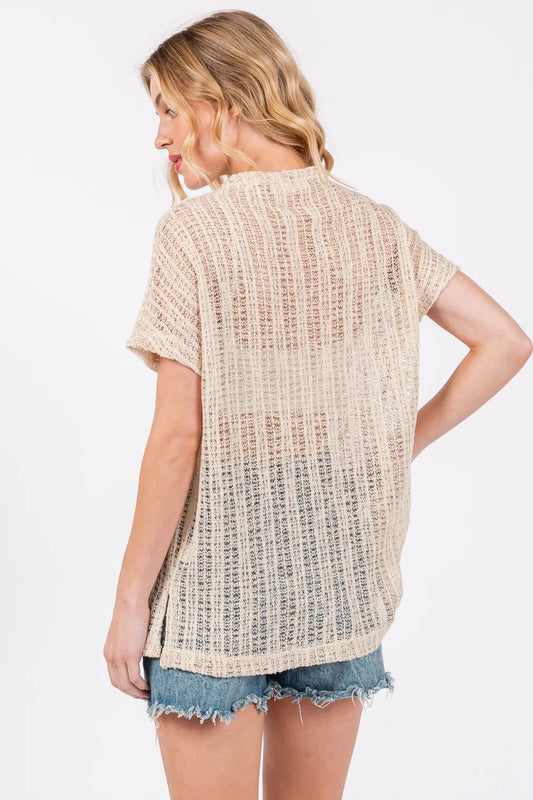 Ces Femme See Through Crochet Mock Neck Cover Up f927ece3-7cb9-497d-afa3-cf3e46112383-Max