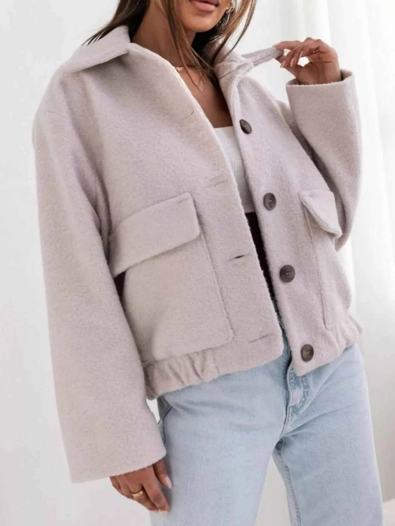 Button-Up Long Sleeve Outerwear Apricot f92d4f1c-363e-45c9-87bb-a731f7378e83-Max-Origin