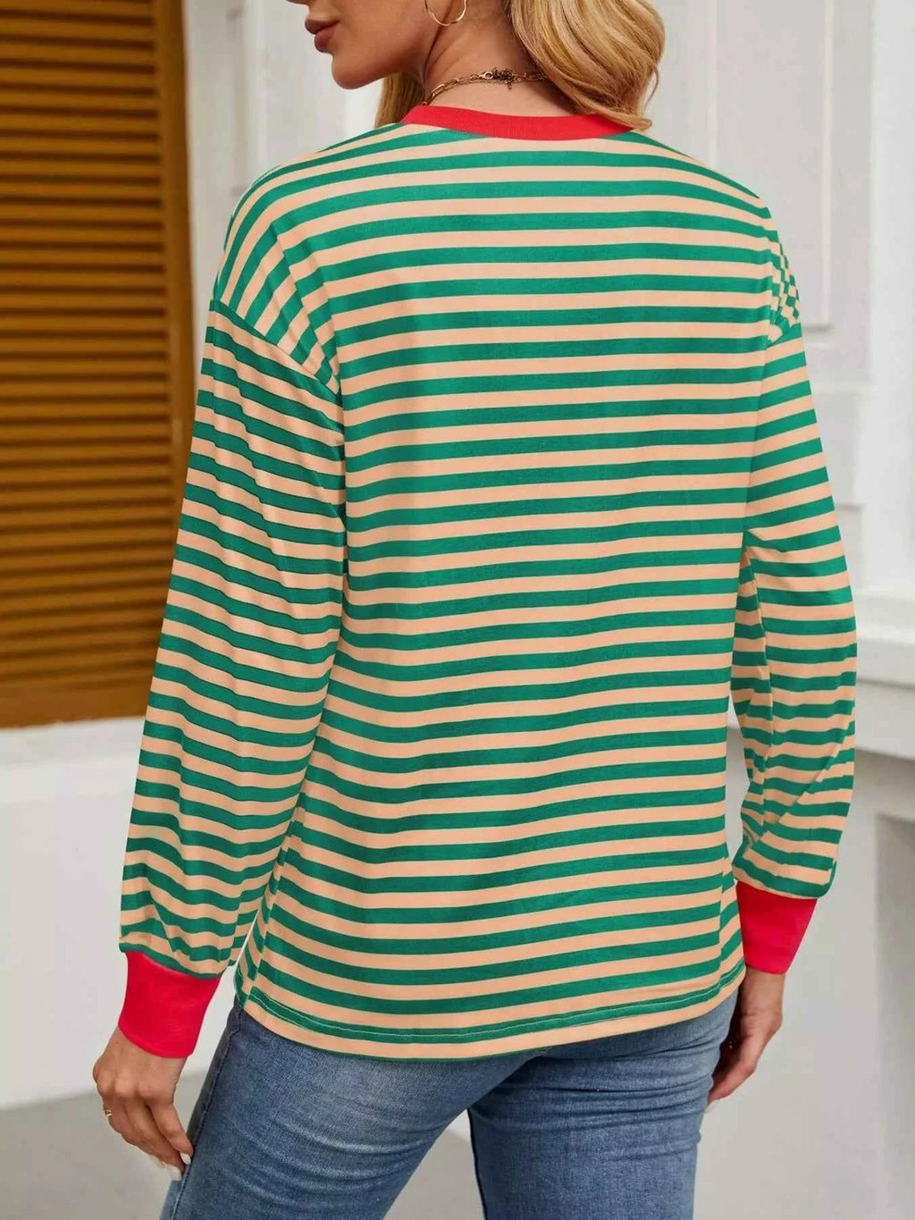 Striped Round Neck Long Sleeve T-Shirt f95452709cf84f81b5066a2dcaf31cf9-Max-Origin