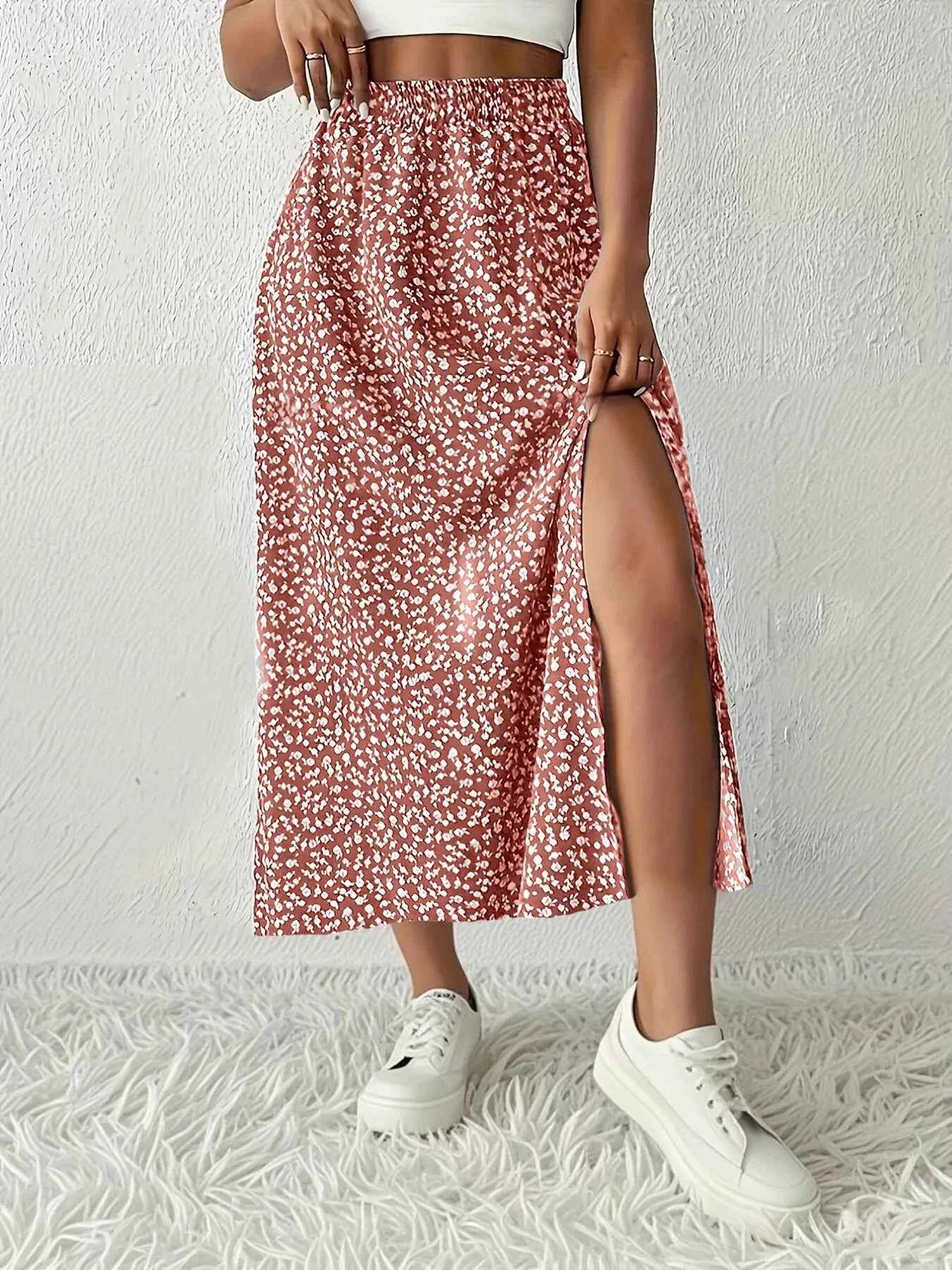 Slit Printed Skirt f96bcd1f29584dc289905081f324d83d-Max-Origin
