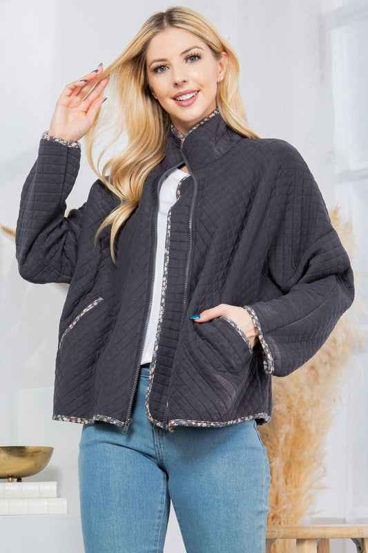 Quilt Jacket with Pockets f96f6018-2d8c-41e8-bcbf-a2942518db74