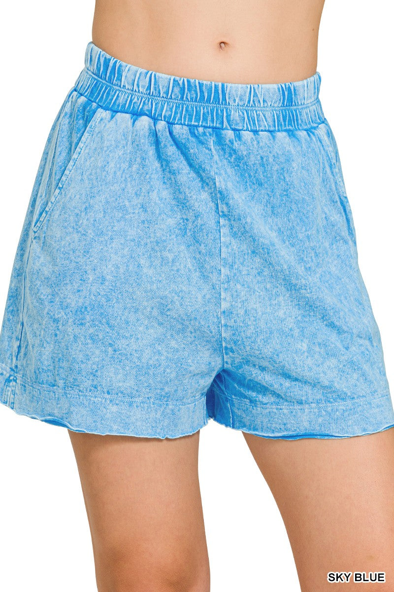 Zenana Halo Snow Washed Boxy Top & Shorts Set f976ce6d463b4c35a49a1d05480277ea-Max