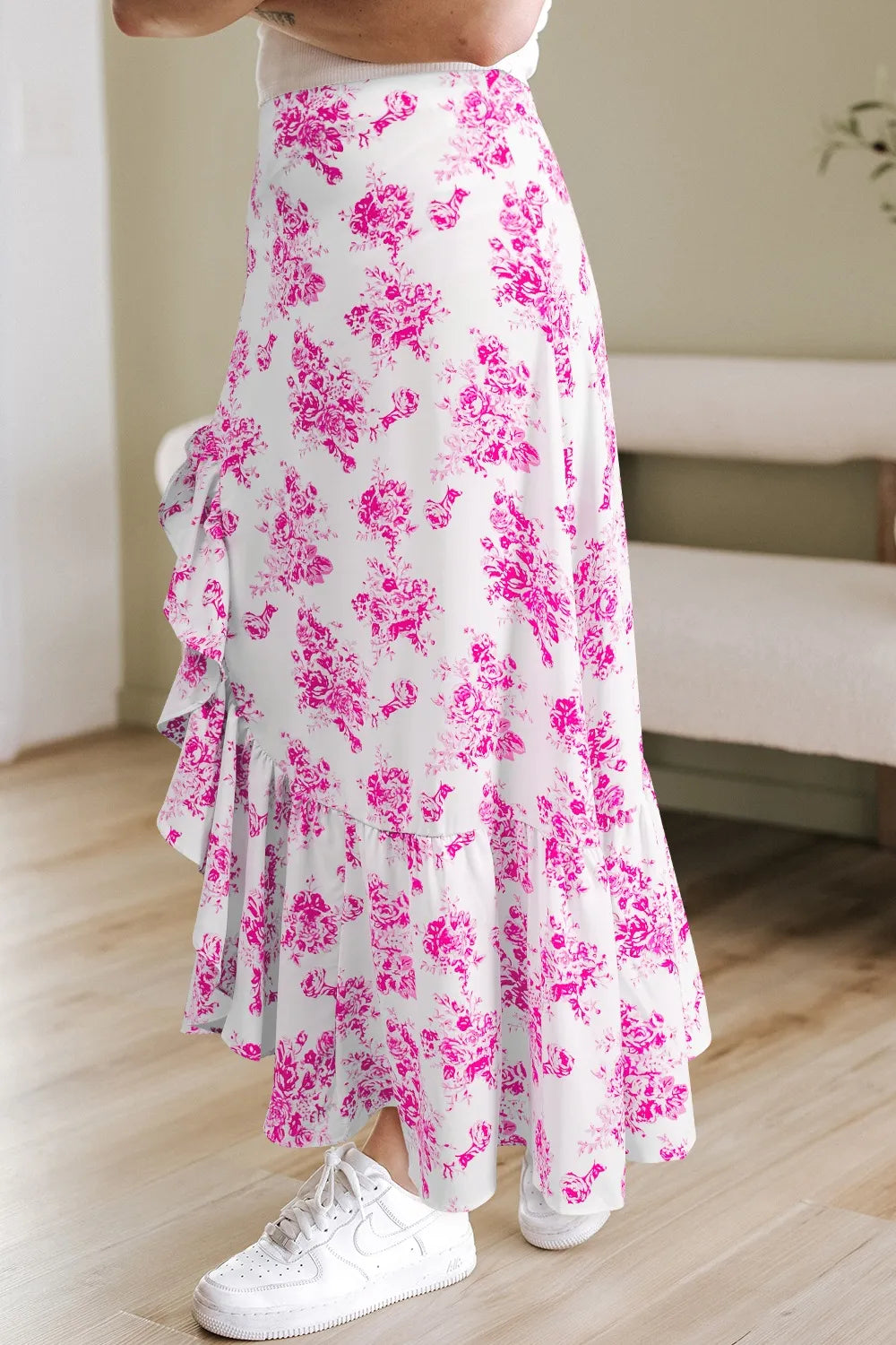 Boho Floral High Waist Ruffle Split Maxi Skirt f9891318-5710-4d4b-b44a-6c09b03d3615-Max-Origin