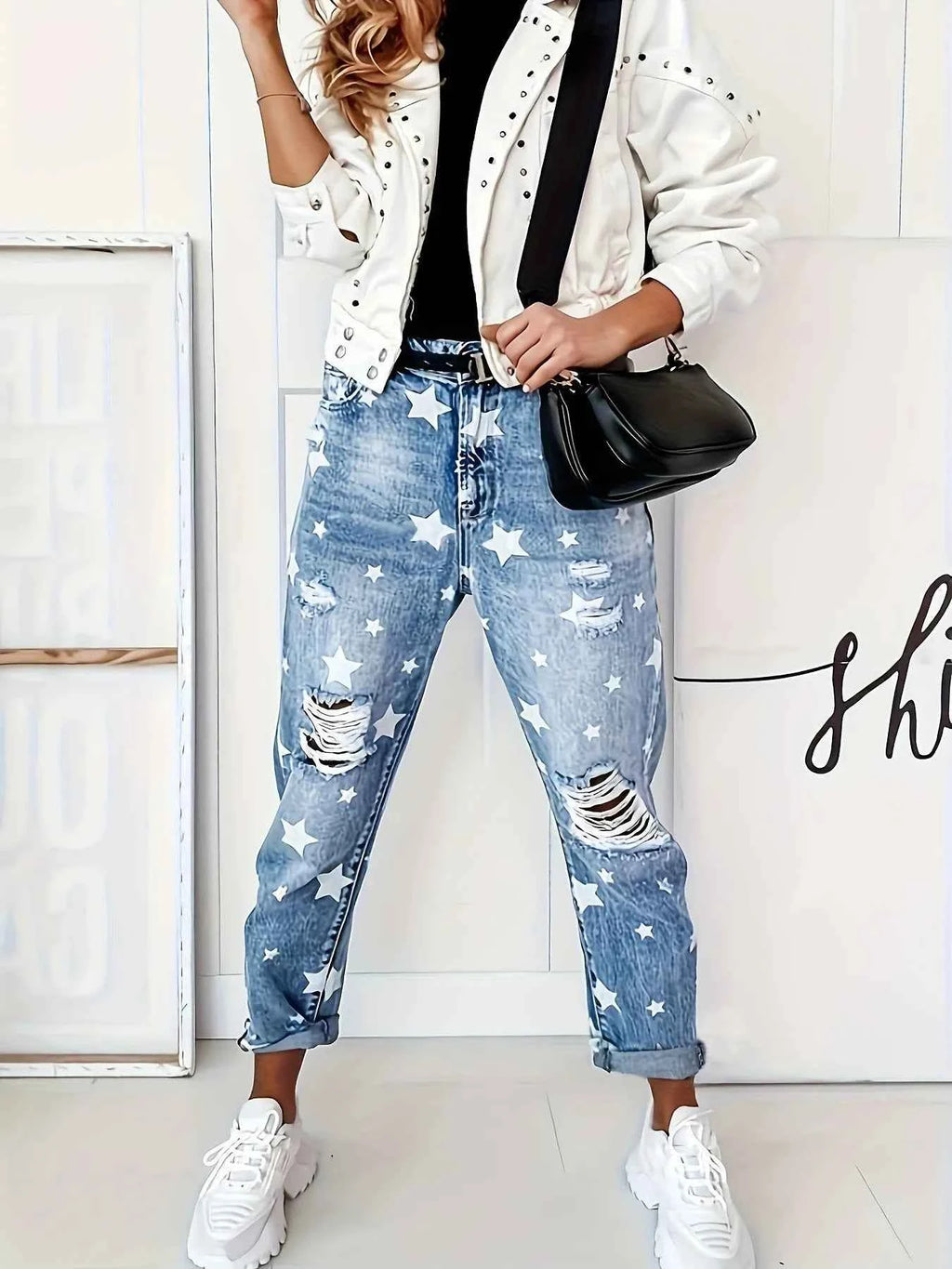 Star Print Distressed High Waist Boyfriend Jeans f999eb1fe4de45b9b4ff05a8d0c60f39-Max-Origin